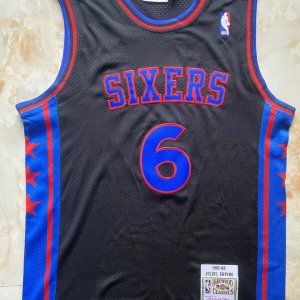 Maillot de Basket #6 Erving Philadelphia 76ers 1982-83 Noir